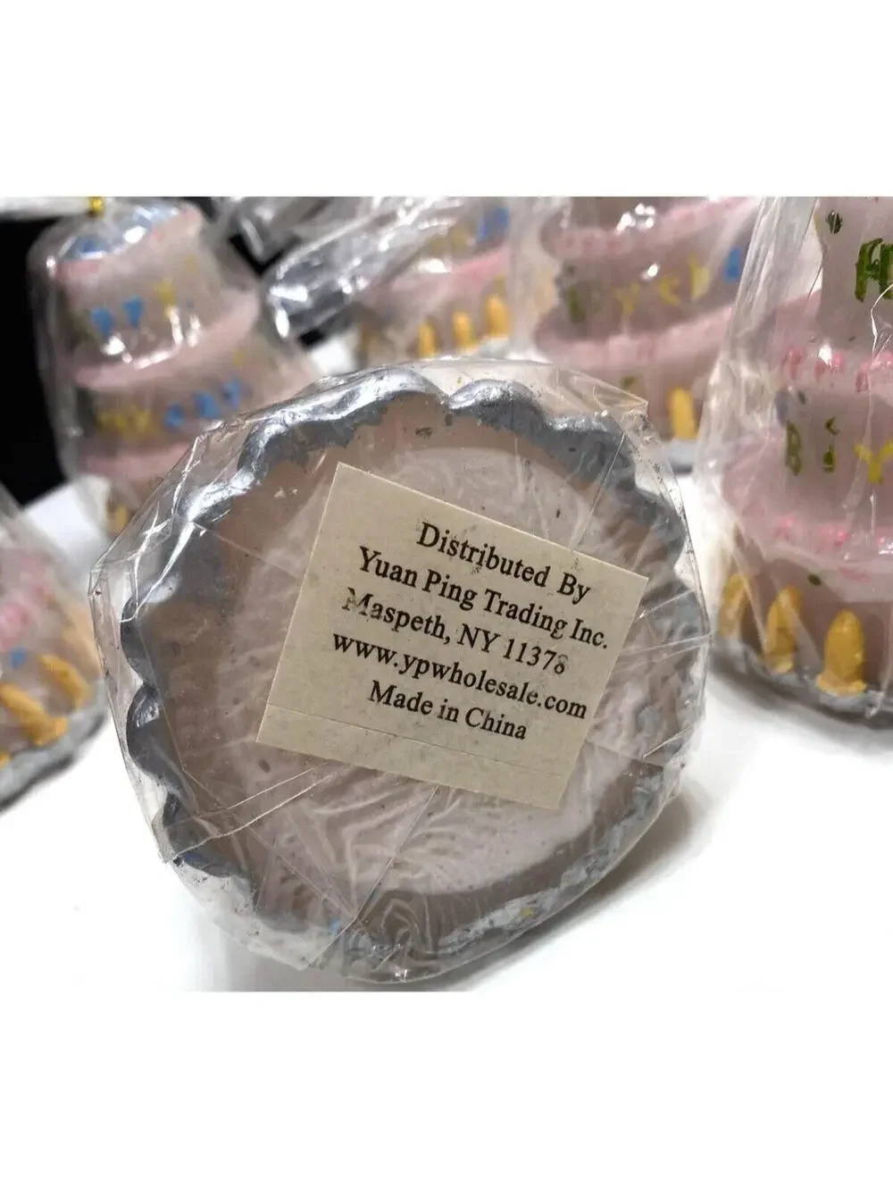 Happy Birthday , Cake Shaped Candles: Vintage 6pc Set for Celebrations! VTG